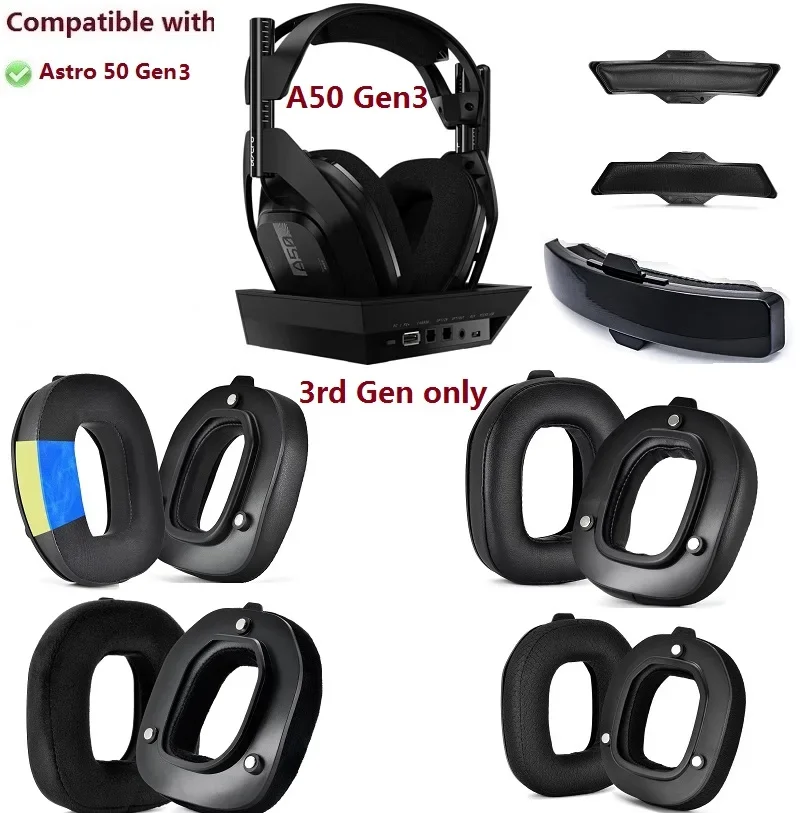 

Replacement Ear pads Suitable for Logitech Astro A50 Gen3 3rd Gen Gaming Headphones Ear Covers Earmuffs headband cushions