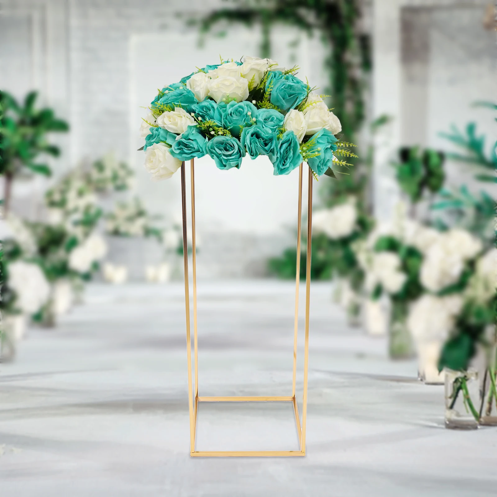 Wedding Flower Stand Metal Gold Vase Column Stand For Wedding Party Table Decoration Arrangement