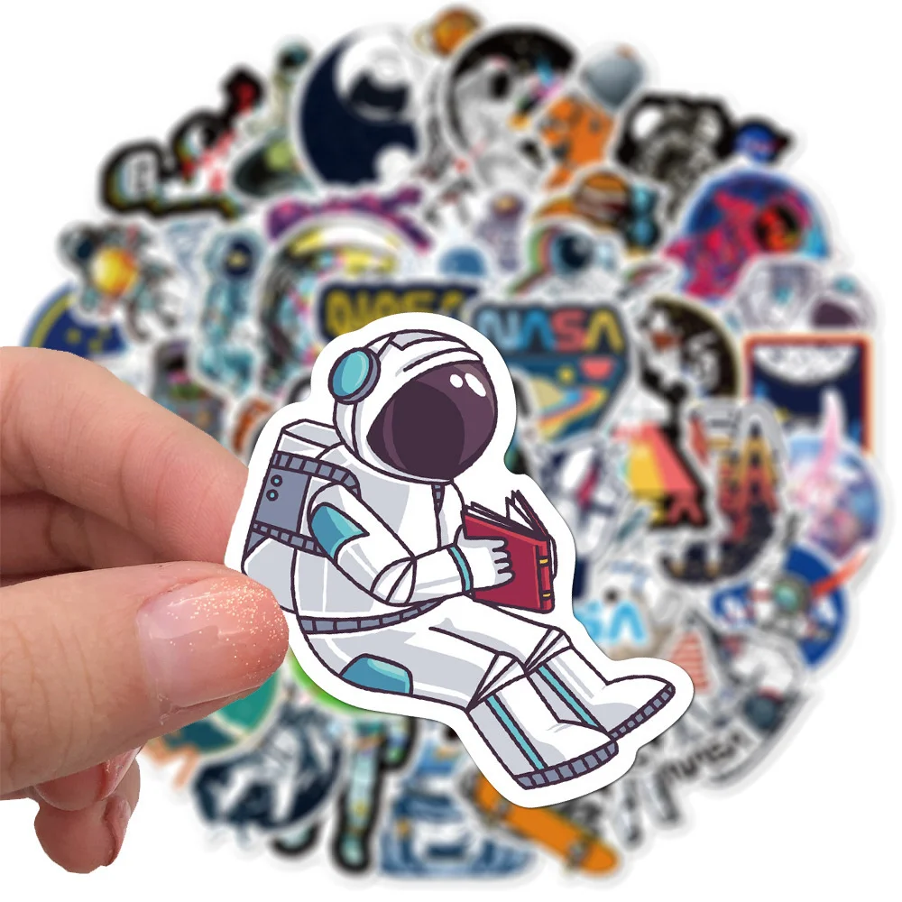 10/30/50PCS Cartoon Space Astronaut Personality Creative Sticker Desk Guitar Computer Refrigerator  Waterproof Sticker Wholesale