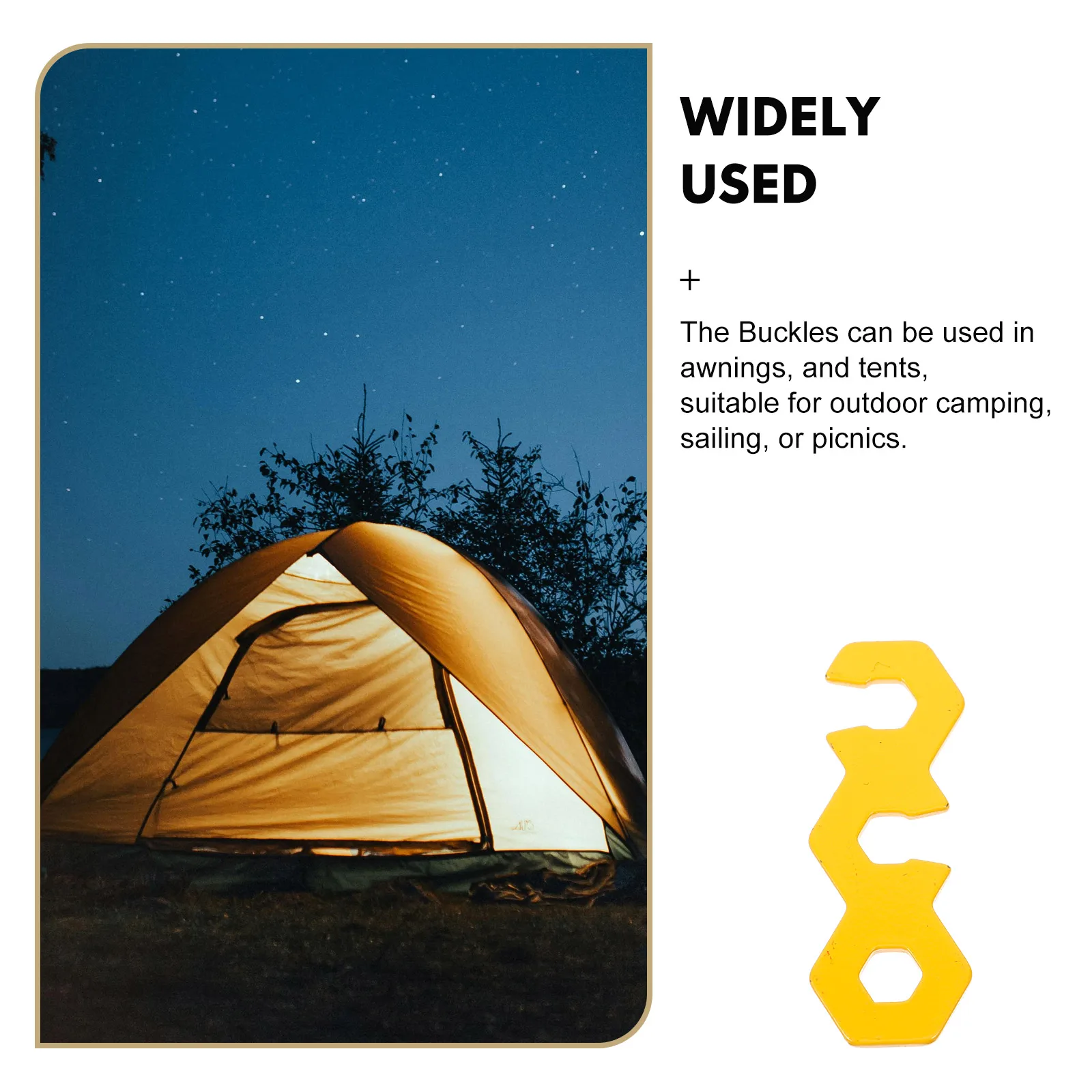 

10Pcs Camping Tent Rope Hooks Stainless Steel Wind Rope Fasteners Adjustable Buckles Portable Outdoor Supplies