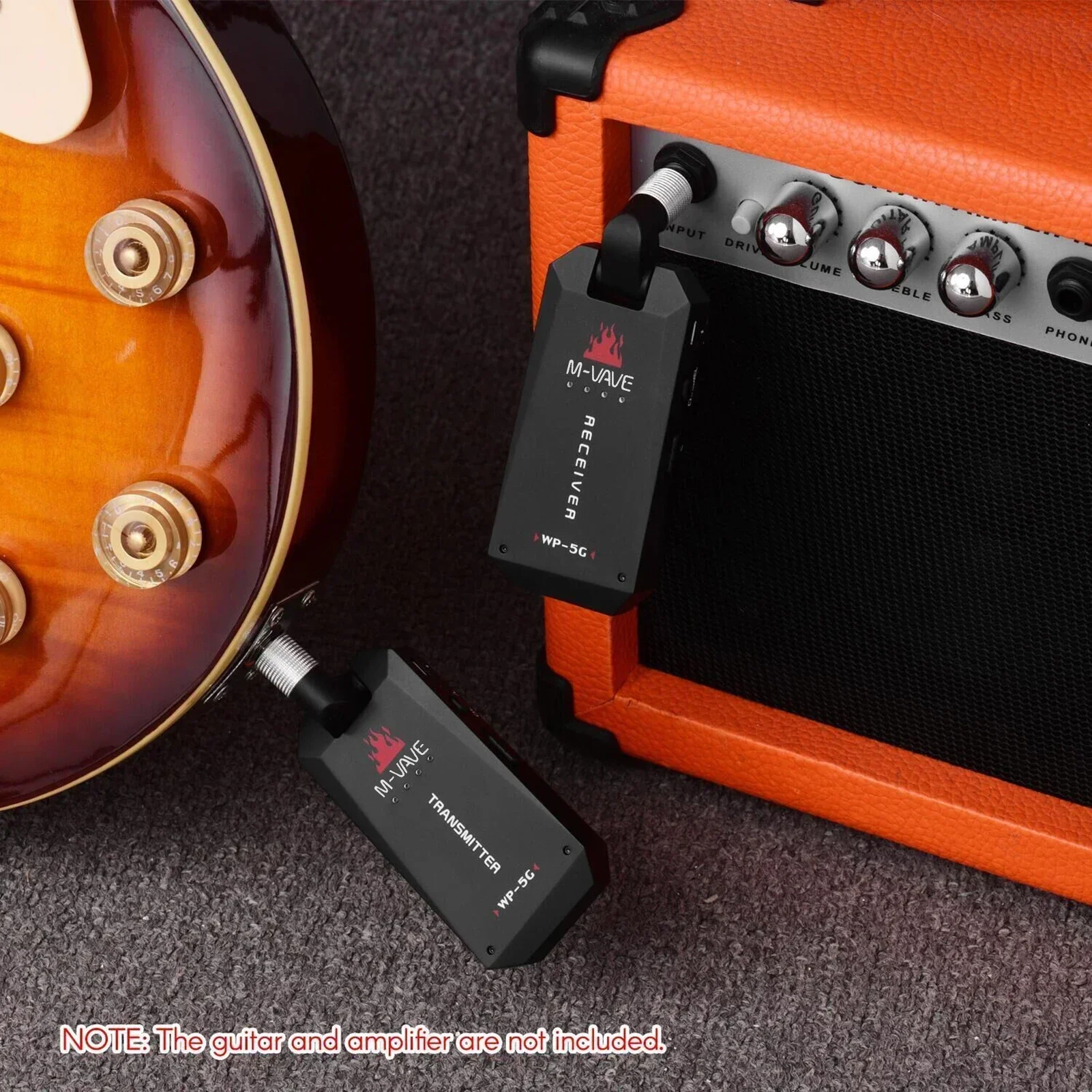 M-VAVE 5.8G Draadloos Gitaarsysteem Oplaadbare WP-5G Draadloze Audio Zender Ontvanger Guitarra Versterker Accessoires