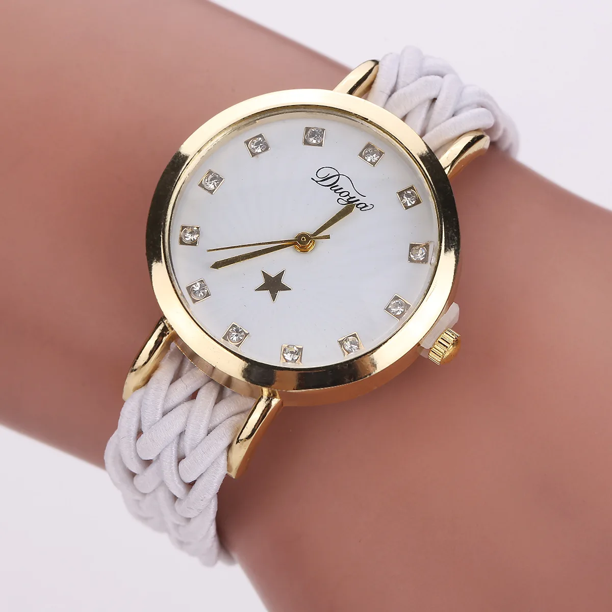 

Fashion Star Braided Rope Lady Watch Personality Women Creative Diamond Bracelet Wristwatch