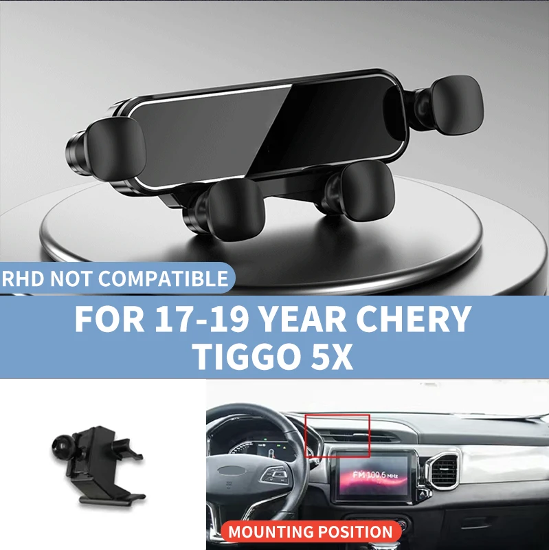 Fits 2017-2019 Tiggo 5x phones, comes with a custom mount, car navigation holder, and interior accessory