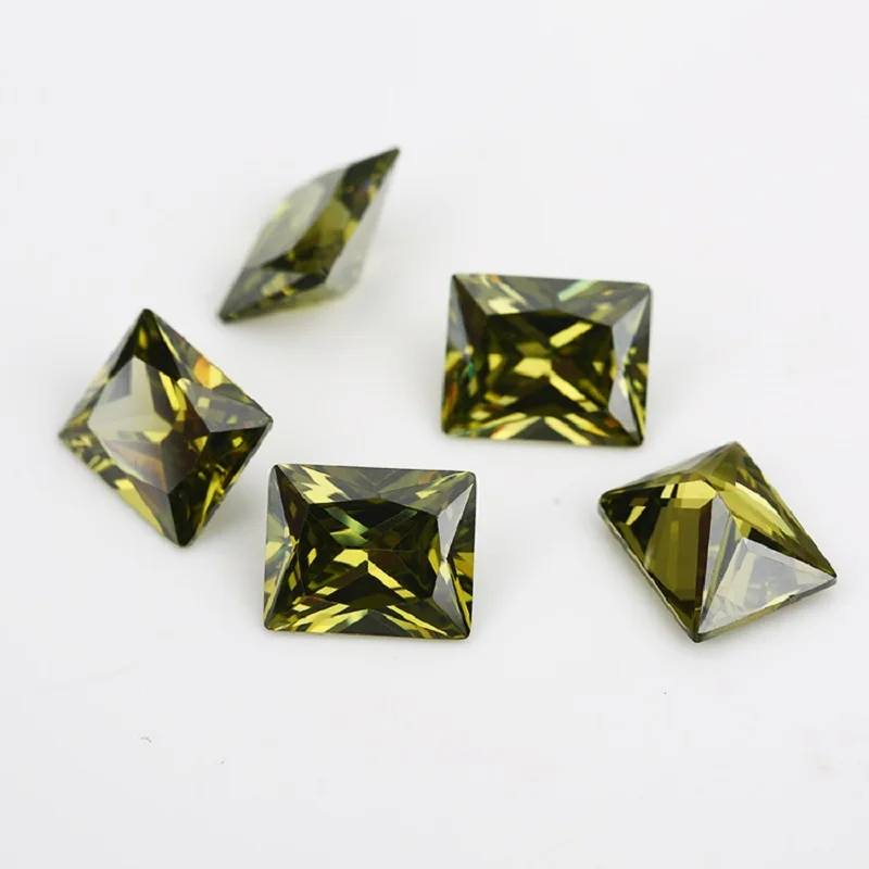 Größe 2x3mm~10x12mm 5A Rechteckiger Schliff Zirkonia-Steine Verschiedene Farben Lose CZ Synthetische Edelsteine für Schmuckherstellung – Detail 10