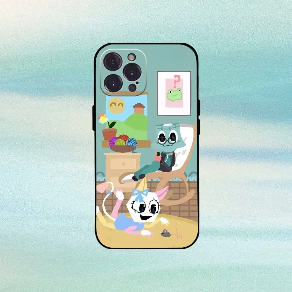 حافظة هاتف كارتون Goob D-Dandys World لهاتف آيفون 16 15 14 13 12 11 Pro Max Plus، 5G حافظة سوداء ناعمة #4