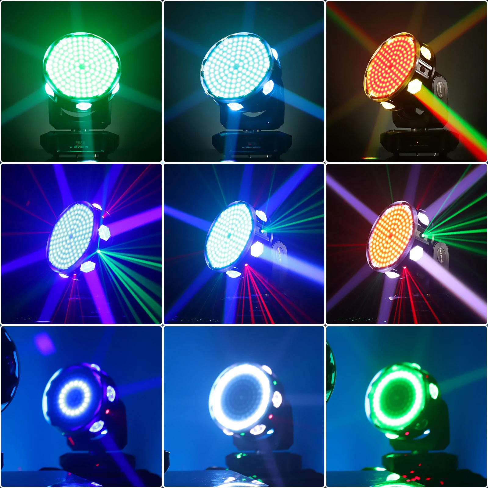 Imagem -02 - Fieryzeal-mini Led Stage Light para o Partido Rgbw Moving Head Iluminação Lâmpadas Luzes de Feixe Dmx512 Disco Ktv 6x15w 138 Pcs