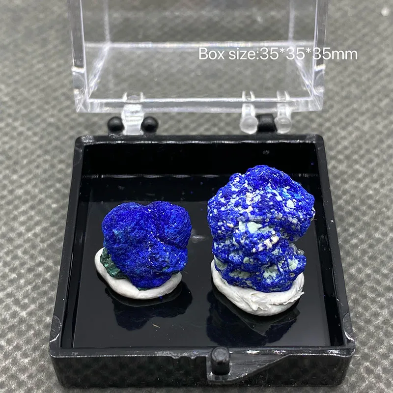 

100% Natural beautiful Azurite and Malachite symbiotic mineral specimen crystal Stones and crystals Healing crystal Box:35mm