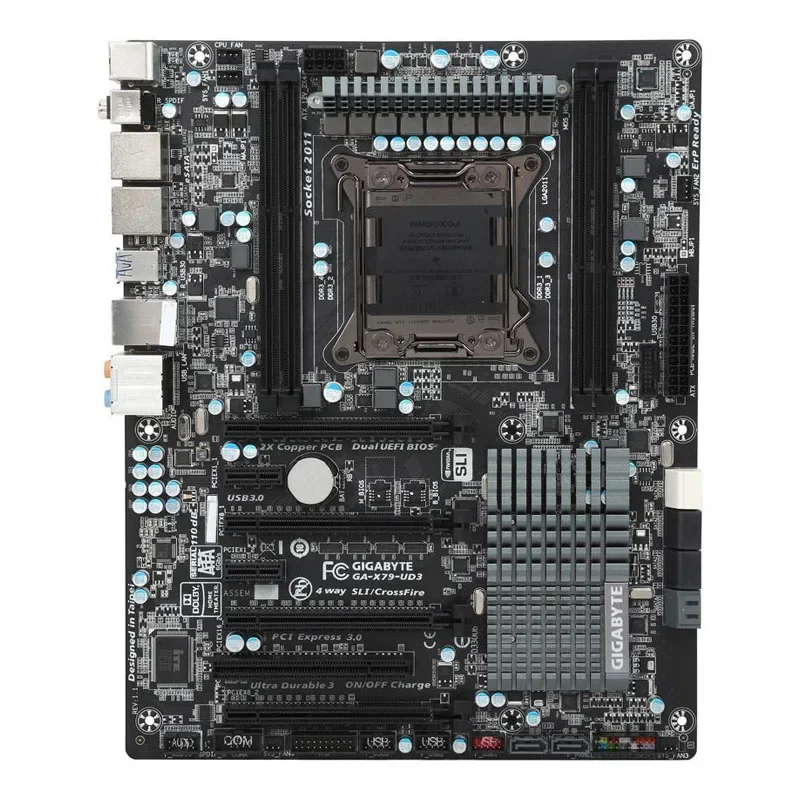 Placa-mãe GIGABYTE GA-X79-UD3 LGA 2011 Intel X79 SATA 6 Gb/s USB 3.0 ATX Intel usada