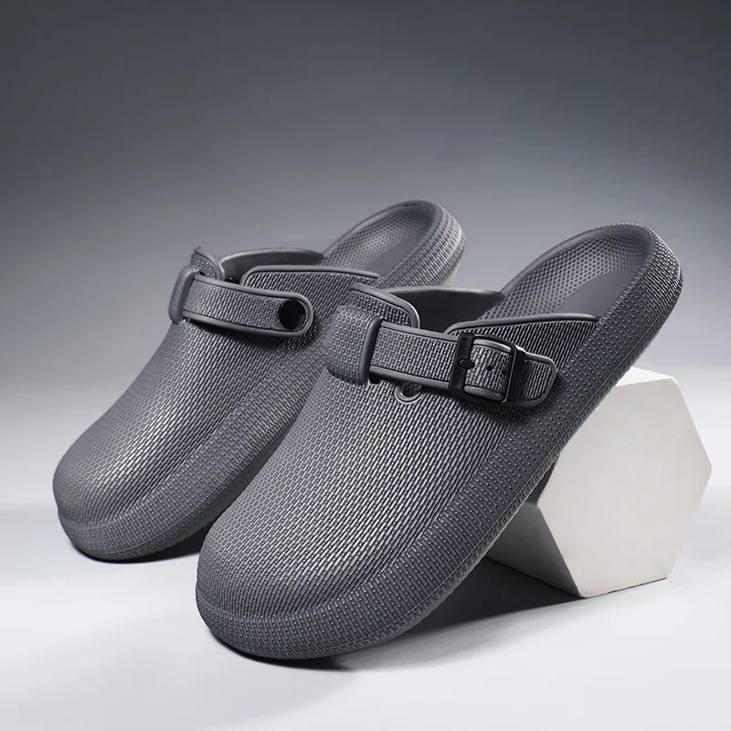 

Kidmi Men Clogs Slippers Fashion EVA Insole Men Slippers with Arch Support Waterproof Garden Shoes For Men Adjustable Buckle