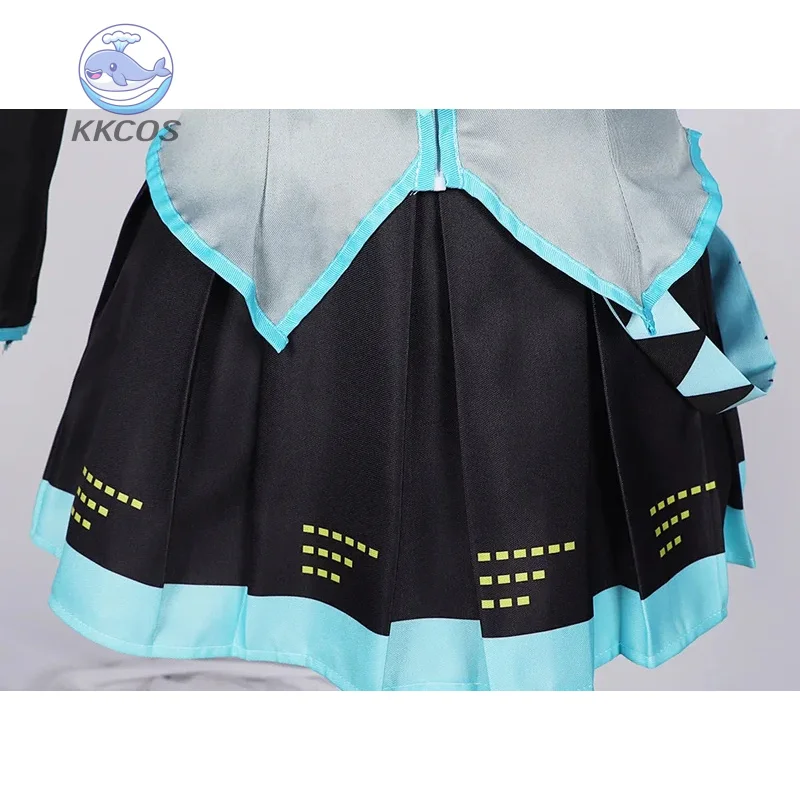 Аниме Персонаж Представление Хацунэ Одежда Косплей Одежда Юбка Один комплект Аксессуары для парика Хэллоуин