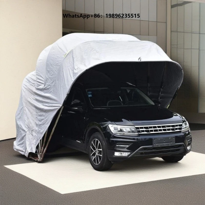 5.5m Anti-UV Automatic Folding Car Sun Shade Covering Roof Car Cover  Sunshade Garage with Remote