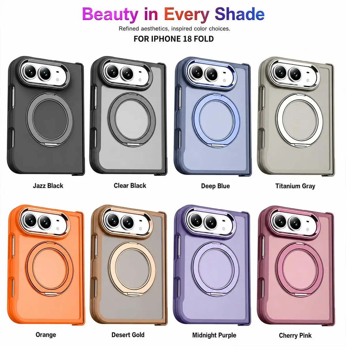 XDcase Armor-style Hinge Protection Magnetic Ring Holder Phone Case For iPhone Duo Protective  Shell  Cover