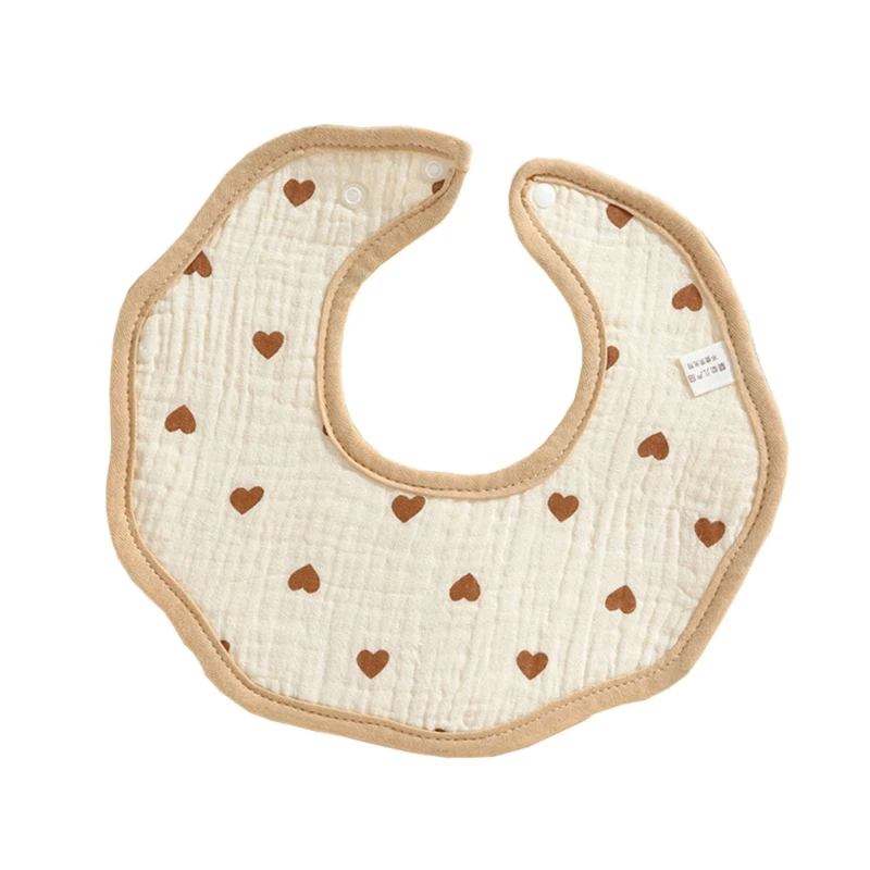 

Infant Drooling Bib Baby Breathable Cotton Bib Teething Bibs Print Saliva Towel