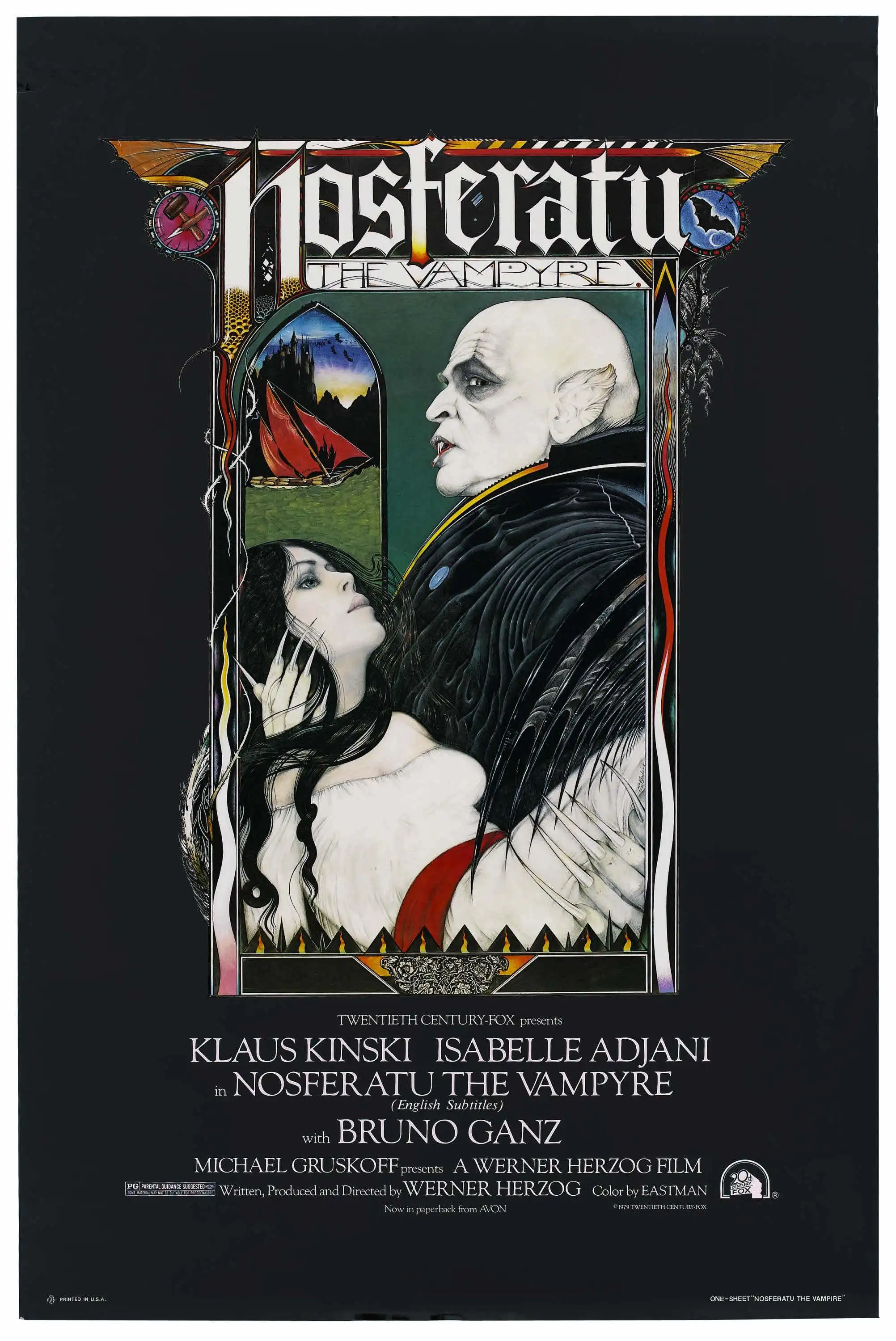 Hot Rare Movie Nosferatu: Phantom der Nacht (1979) Art SILK POSTER Wall Art Home Decorative painting