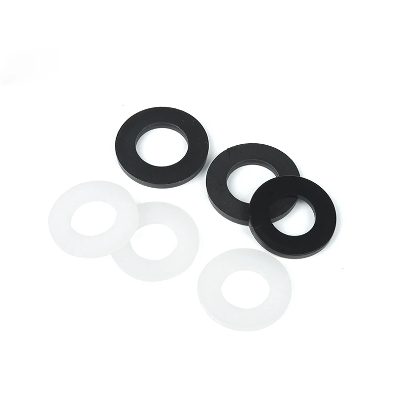 480pcs M2.5 M3 M4 M5 M6 M8 M10 M12 Black White Nylon Flat Washer Plastic Insulation Spacers Seals Gasket Washers Ring Kit