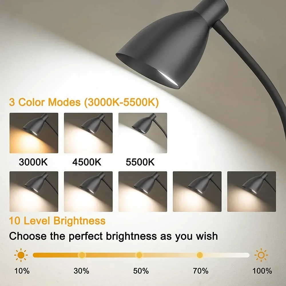 Nordic Bedroom Headboard Lighting, Iron Tri Color Decoration, USB Charging Dual-use Dormitory Study Light