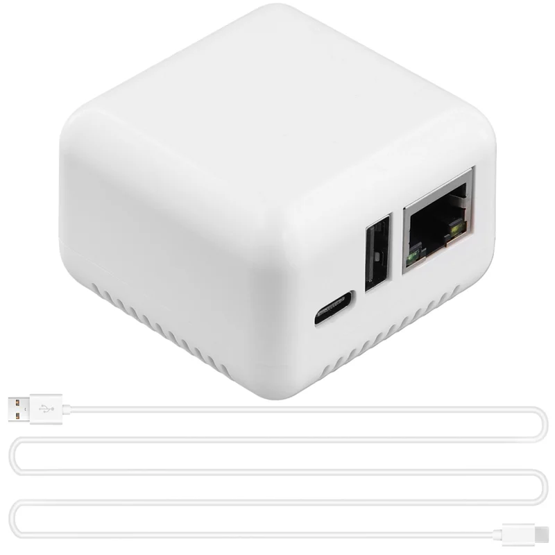 ABFI 3X P330 Mini Print Server Łatwe drukowanie za pośrednictwem kabla USB 2.0, Mini NP330 Cloud Printing Print Server