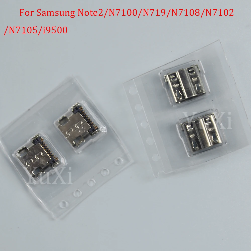 10pcs Micro USB Connector Charging Port Socket 11pin Tail Plug For Samsung Note 2 N7100 N719 N7108 N7105 N7102 i9505 i9500 i9502