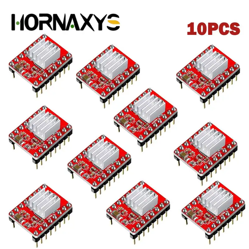 5/10PCS 3D Printer Parts StepStick A4988 DRV8825 Stepper Motor Driver With Heat sink Carrier Reprap RAMPS 1.4 - Image 5