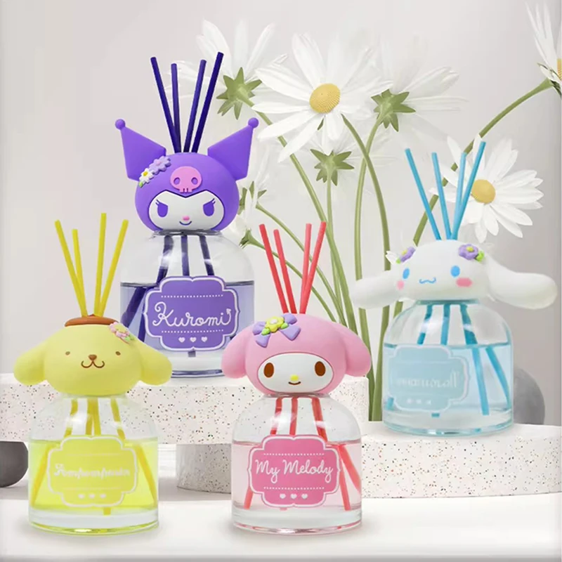 

70ml Sanrioed Kuromi My Melody Cinnamoroll Aromatherapy Cartoon Doll Bathroom Lasting Deodorize Air Freshener Cute Room Ornament