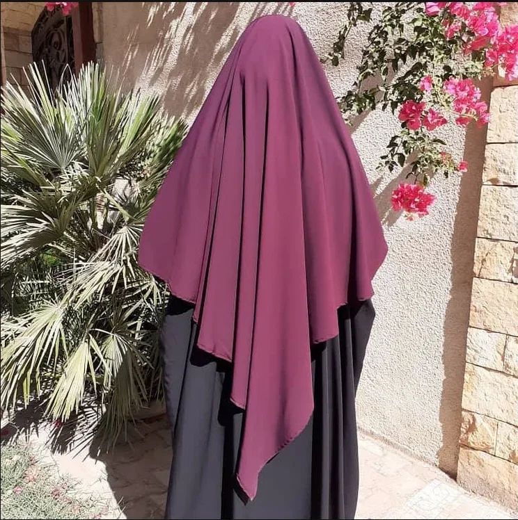 Uma camada khimar muçulmano feminino longo hijab cachecol headdress islam sobrecarga vestuário de oração niqab nikab lenço eid ramadan abayas