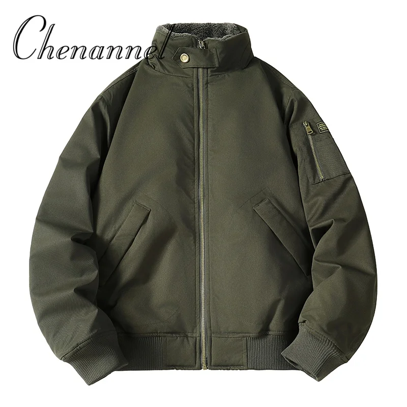 Nuova giacca da uomo in cotone autunno inverno, versatile casual elegante antivento caldo con colletto alla coreana