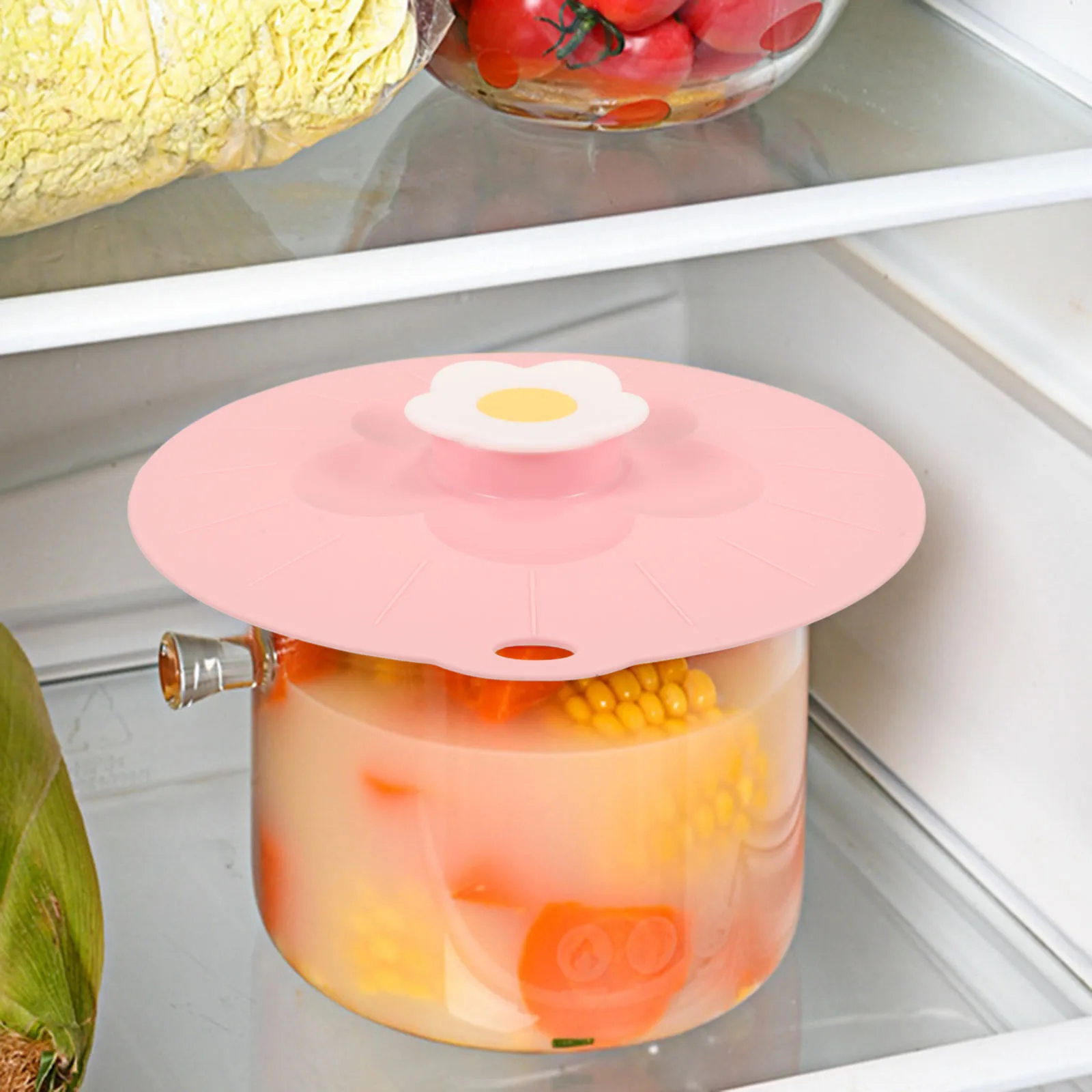 

Silicone Fresh Cover Reusable Lid Microwave Splatter Guard Stretchable Lids Containers Food Preservation Kitchen Accessories