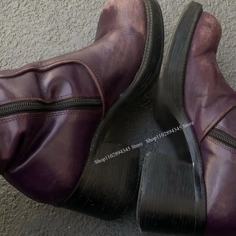 الأرجواني منتصف العجل ماتي منصة الأحذية صندل بكعب مكتنز جولة تو المألوف مثير 2025 الصيف أحذية امرأة كبيرة الحجم Zapatillas Mujer