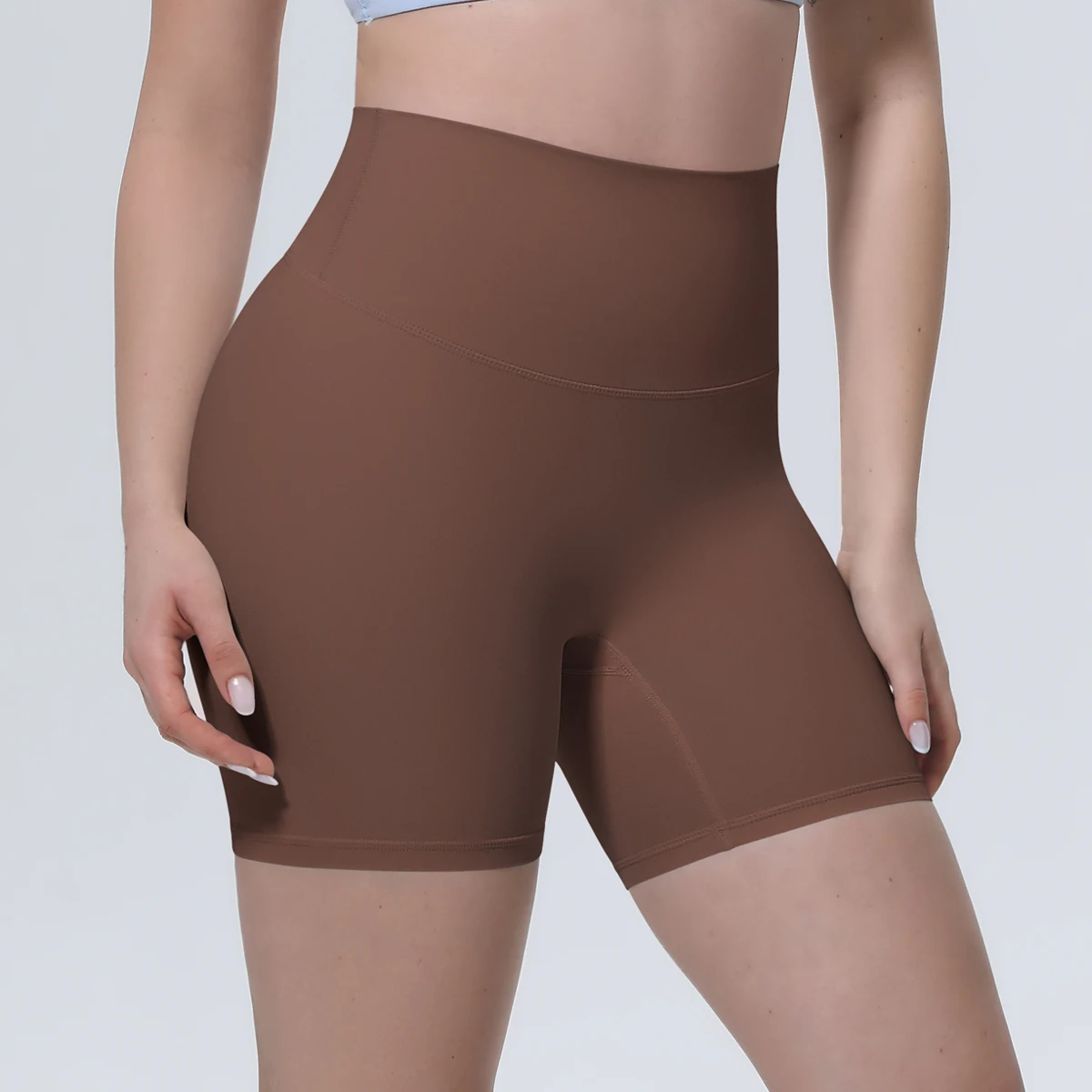 20 Farben Hochelastische Schnelltrocknende Nahtlose Yoga-Shorts Gym-Sport-Peach-Butt-Shorts mit Hoher Taille Lauf- und Fitness-Shorts Workout-Shorts – Detail 7