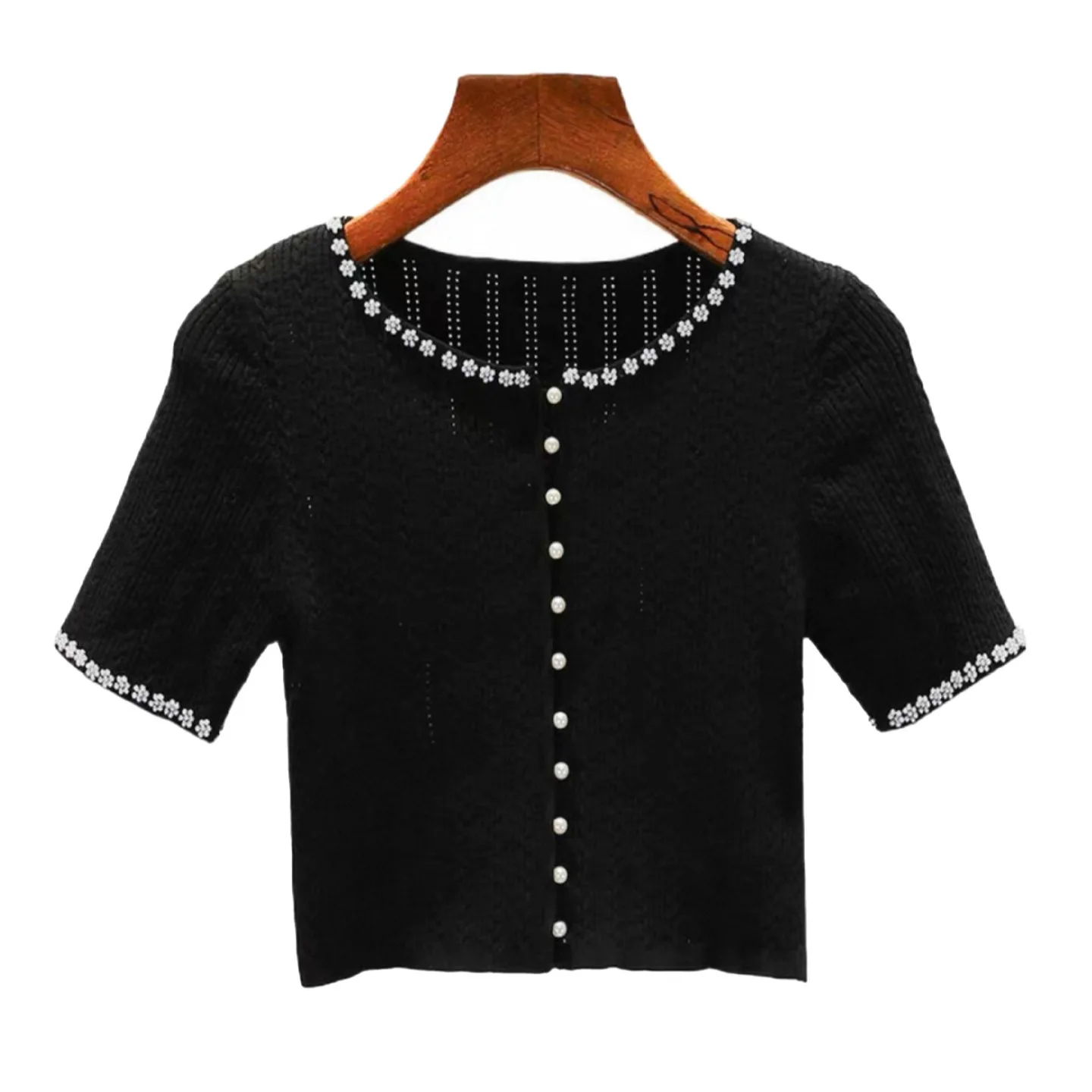 

Ele Knitted Strap Dr Cardigan High End Women's Faion Summer Season A-Line Skirt Sle Comfortable Viscose Fabric