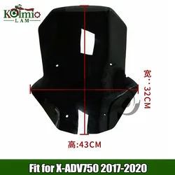 Black Smoke Motorcycle Windscreen Windshield Fit For Honda X-ADV750 XADV 750 2017- 2020 X-ADV 750 2018 2019 Visor Deflector
