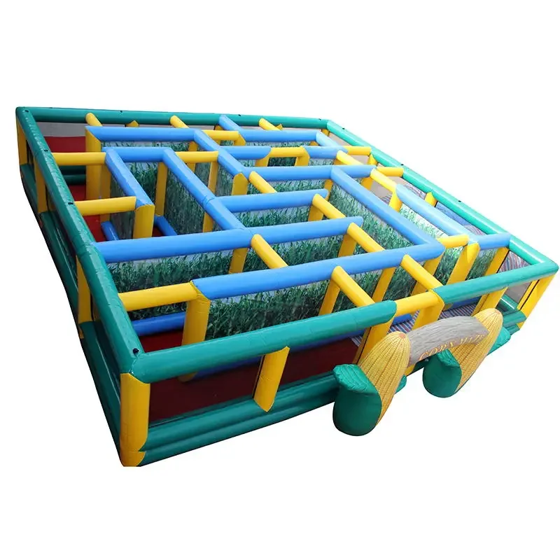 Commercial PVC Inflatable Corn Labyrinth Maze Arena Inflatable Laser Tag Maze  Custom Inflatable Obstacle Course Maze