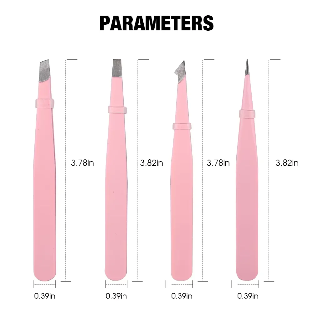 FADVAN أدوات الرموش الصناعية لاش الملقط آلات ماكياج دائم رمش تمديد الملقط مجموعة 4 قطعة