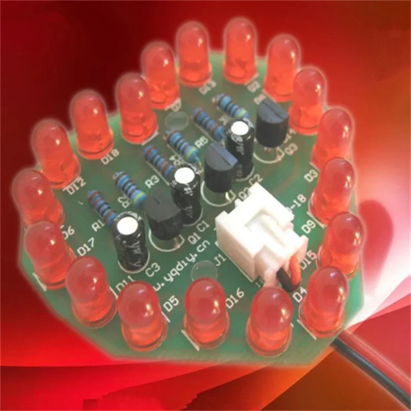 

10pcs LED circular light kit'' LED flash'' electronic DIY kit