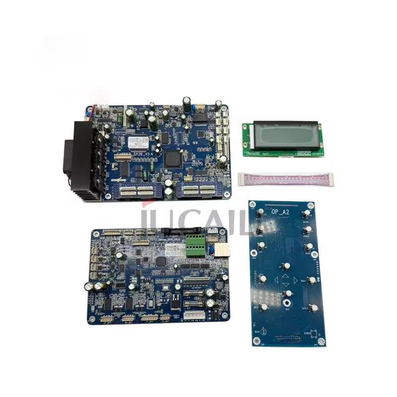 JUCAILI Senyang 2heads Board Kit for Xp600/I3200/i1600 Carriage Board with Buttons Keyboard Display Screen Date Cable
