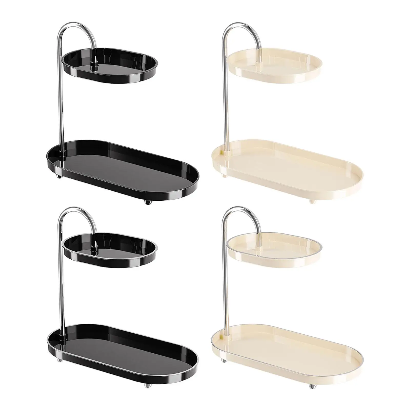 2 طبقة الحمام المنظم ديكور متعدد الوظائف الإبداعية زخرفة الغرور الرف لعداد أدوات الزينة أقراط العناية بالبشرة الغرور #2