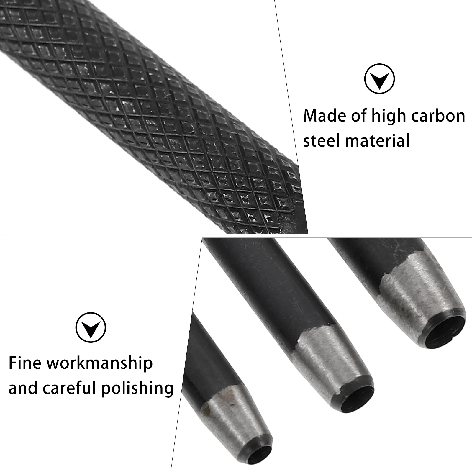 

6pcs Punch Tool Hollow Belt Hole Cutter For Multilayer Fabrics Diy Craft Steel Puncher Eyelet Equipment