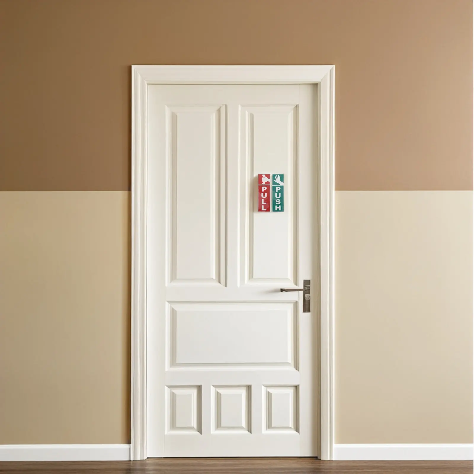 10Pcs Push Pull Door Stickers Self Adhesive Vinyl Glass Door Decals Red Green Clear Hd Print for Office Shop Cafe Sliding Doors - view 6