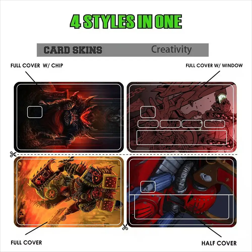 Khorne    Sticker Film Tape Skin for Credit Card Debit Card Waterproof Stickers
