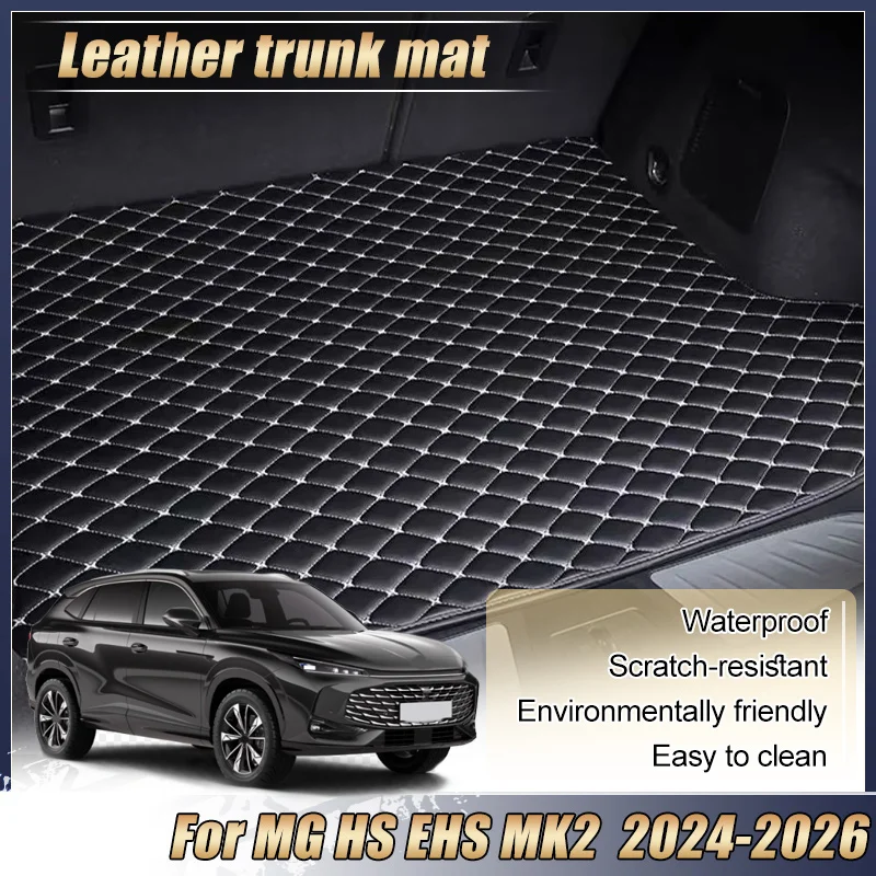Für MG HS 2025 EHS MK2 2024~2026 Leder-Kofferraummatte Wasserdichter Schutzüberzug Anti-Schmutz-Einlage Auto-Innenausstattung Zubehör