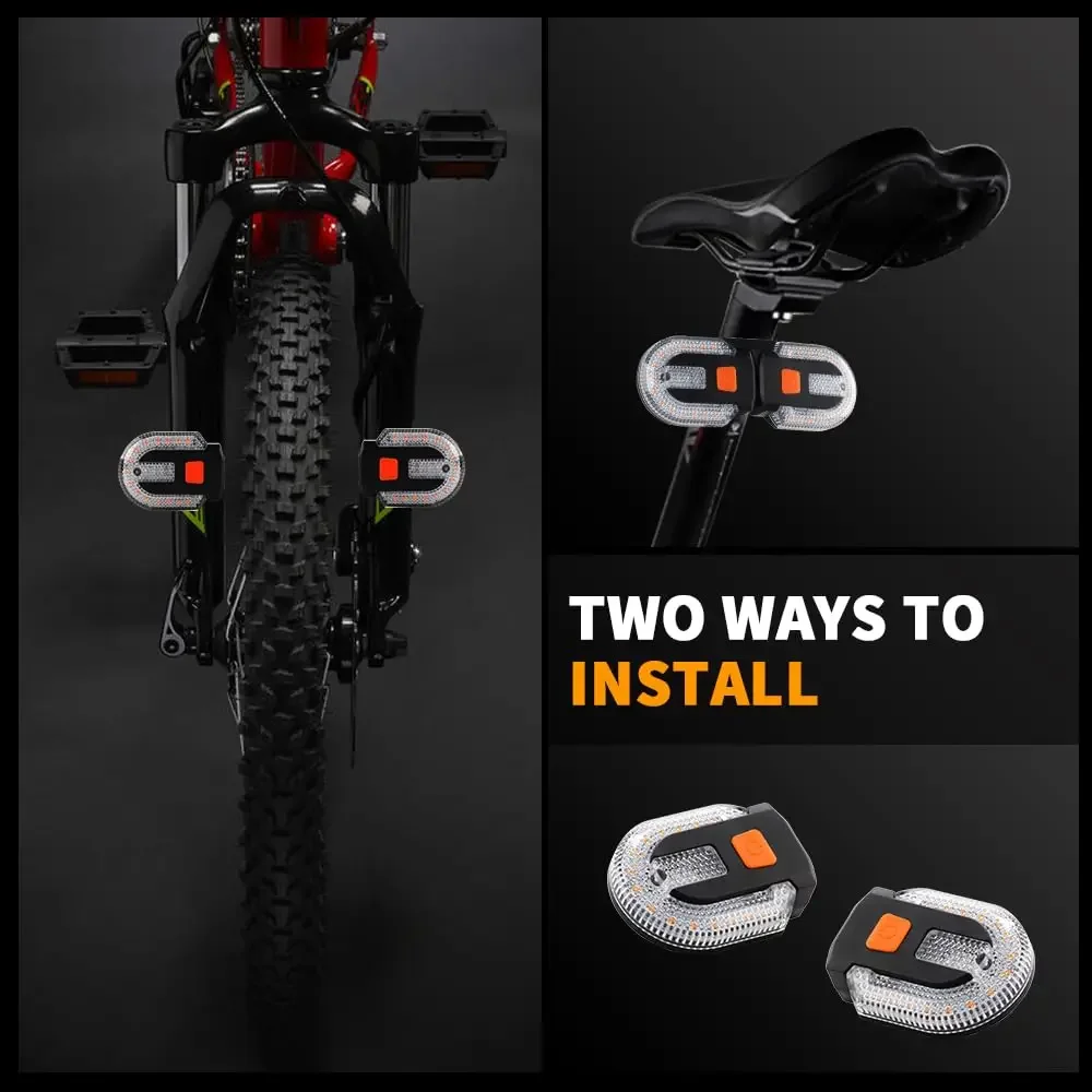 

Bike Tail Light with Turn Signal USB Charging Remote Control Split/Integrated Bike Tail Light 5 Modes Strobe Bike Rear Lights