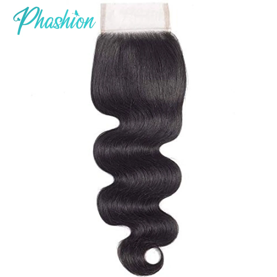 Phashion-Cabello humano 100% Remy para mujeres negras, accesorio de 26 pulgadas, 4x4, 5x5, liso, predespuntado, suizo, HD, transparente