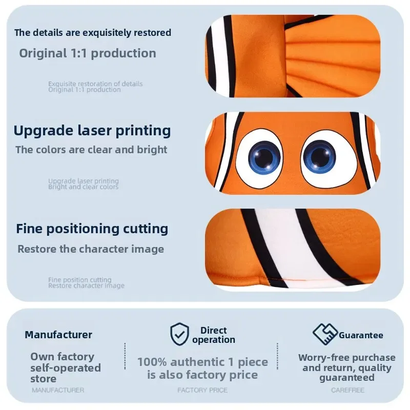 qq28LQHalloween Mobilização Subaquática Clownfish Animal Composto Esponja Traje Pixar Filme Animado Nemo Clo