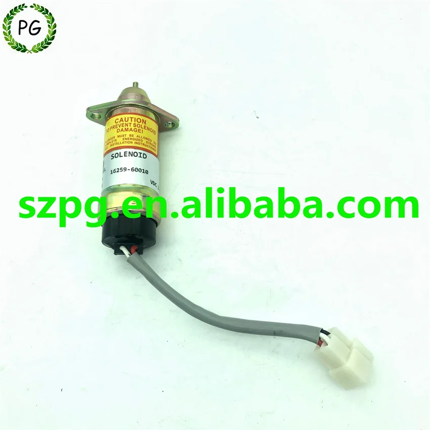 

16259-60010 Shutoff Solenoid 12V MV1-48 for Kubota D1105 V1505 Hitachi TW150DHB TW150VTR TW190 TW S426TDHB