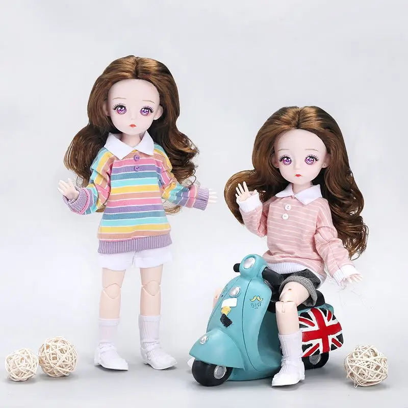 Fashion 30cm BJD Doll Princess Doll Girls/boys Doll Dress Up Clothes or Doll Children's Girls Doll Toy Gift