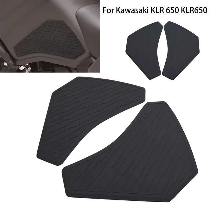 

Motorcycle Modified Body Decoration Fuel Tank Pad Anti Slip Side Pad Rubber Knee Pad Stickers For Kawasaki KLR 650 KLR650