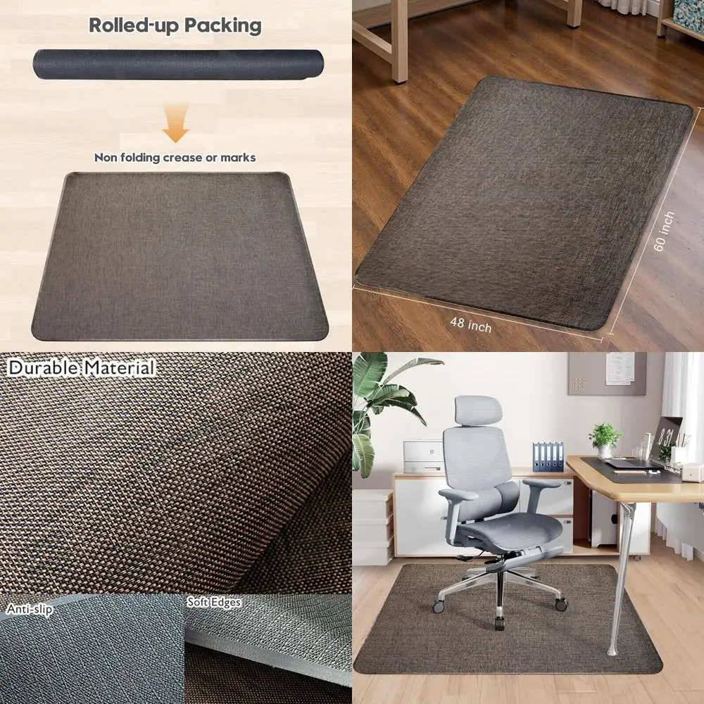 

Heavy Duty 48 x 60 Chair Mat for Hardwood and Tile Floors, Non-Slip, Floor Protector for Home Office and Gaming Chairs