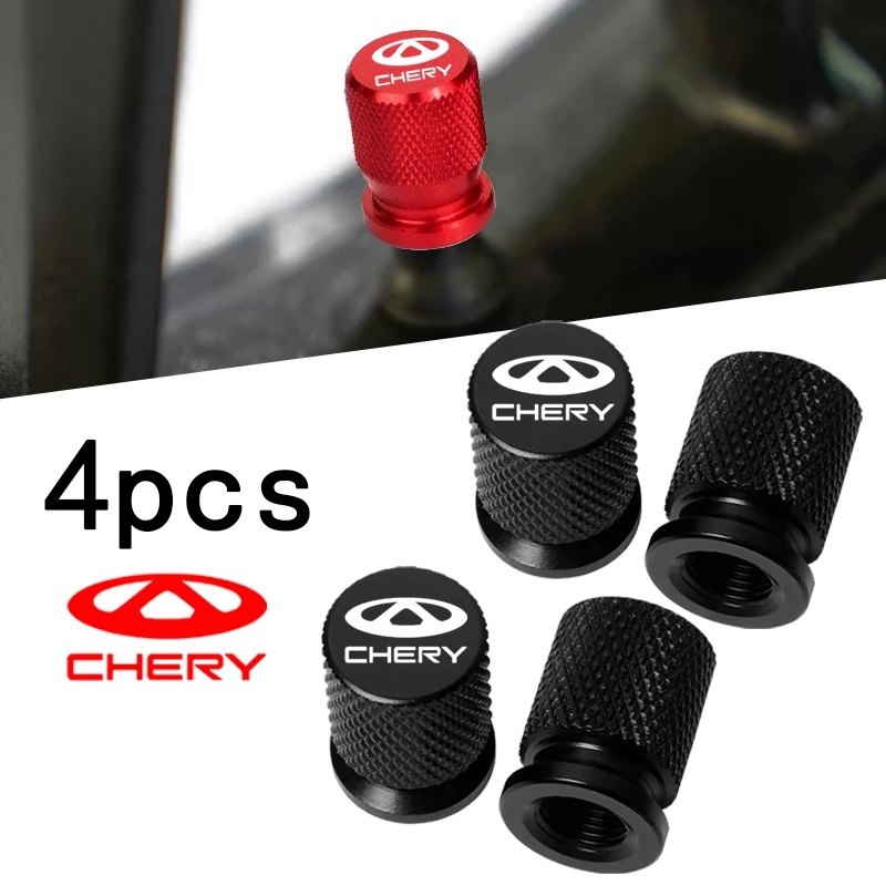 4 pçs tampas da válvula do pneu da roda do carro tampas da haste do pneu airdust à prova dwaterproof água para chery tiggo 2 3 4 7 8 pro qq iq fulwin flor fulwin