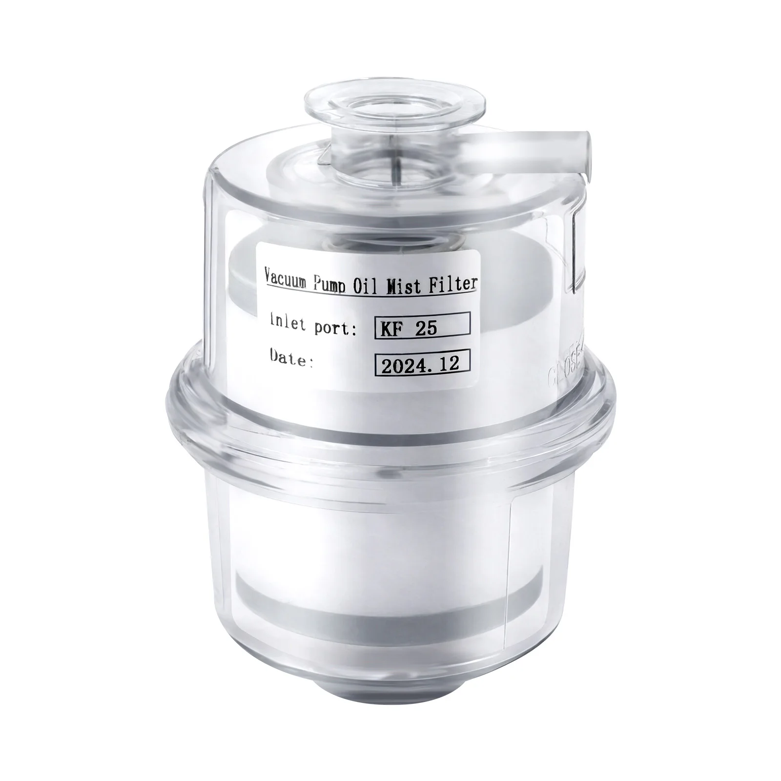 KF25 Interface Oil Mist Filter for Vacuum Pump - High-Efficiency 95% Filtration, Durable PC Material, Clear Shell Design for Fum