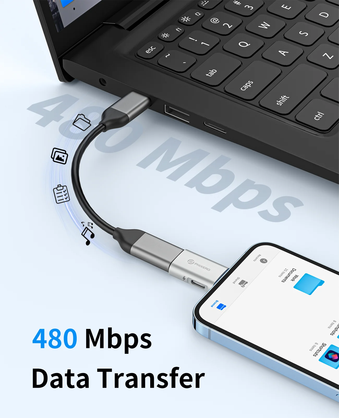 PHIXERO USB C OTG Adapter 27W  - Desk Setup Ipad ulasan dan harga